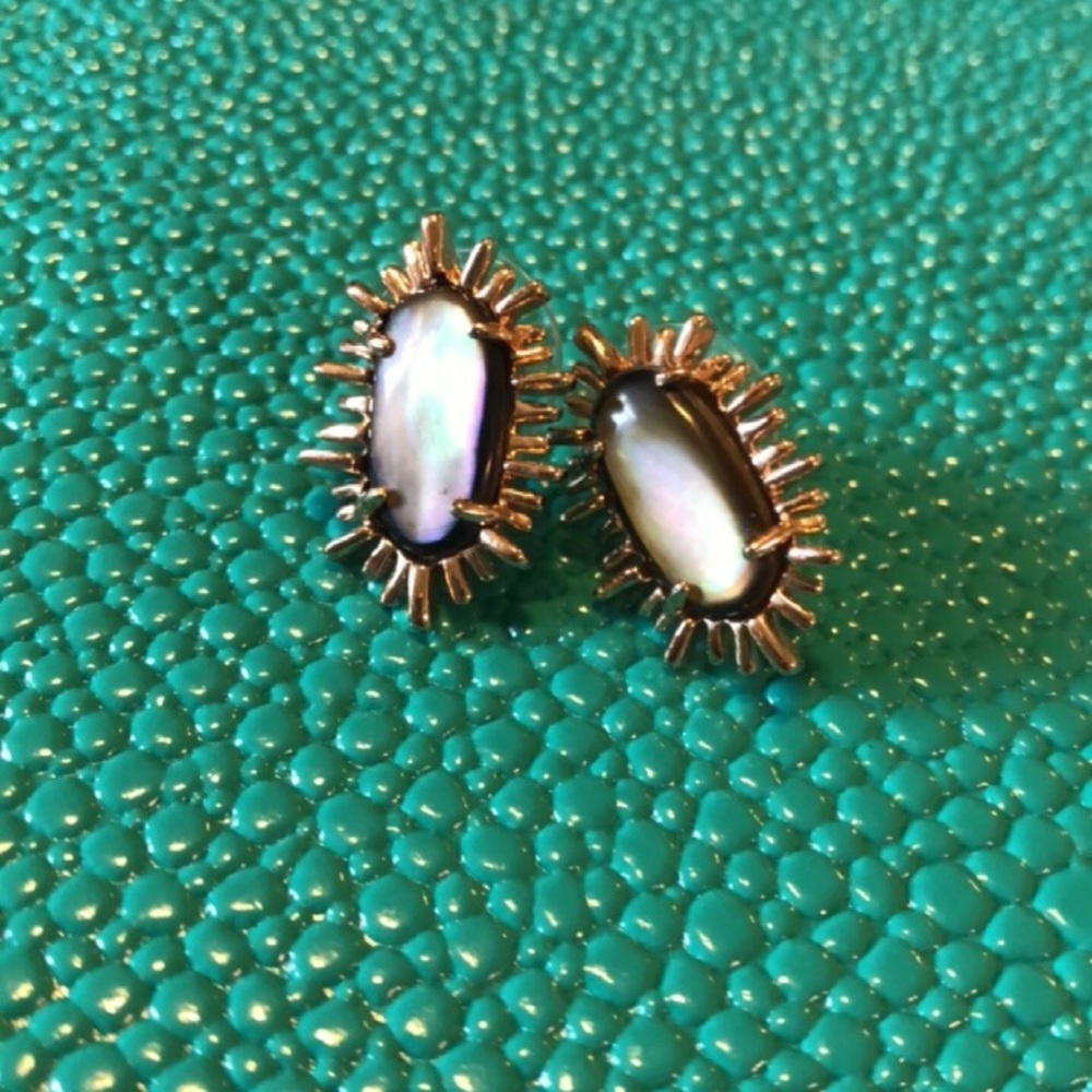 Kendra Scott Rose Gold and Brown MOP Kay Earrings